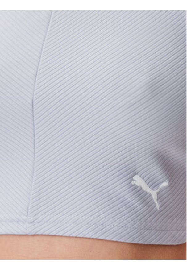Puma Top Ess 629765 Błękitny Slim Fit. Kolor: niebieski. Materiał: bawełna