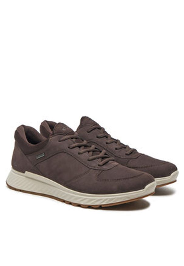 ecco - ECCO Sneakersy Exostride M 83530402178 Brązowy. Kolor: brązowy. Materiał: skóra, nubuk