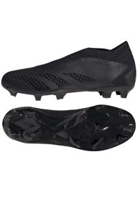 Adidas - Buty piłkarskie adidas Predator Accuracy.3 Ll Fg M GW4598 czarne czarne. Kolor: czarny. Materiał: syntetyk, guma. Sport: piłka nożna #1