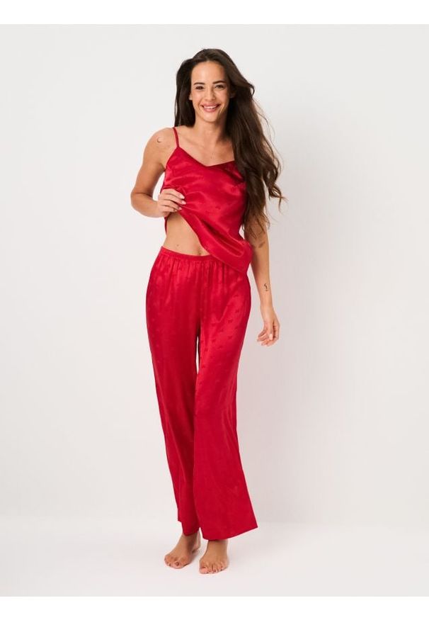 Sinsay - Piżama dwuczęściowa na ramiączkach - czerwony. Kolor: czerwony