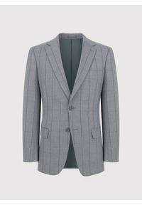 Pako Lorente - PAKO LORENTE – Szara marynarka garniturowa w kratę Windowpane. Kolor: szary. Materiał: poliester, elastan, wiskoza #4