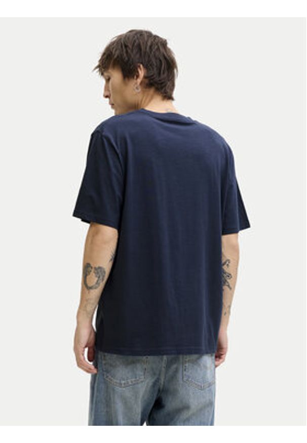 Jack & Jones T-Shirt Dover 12288897 Granatowy Relaxed Fit. Kolor: niebieski. Materiał: bawełna