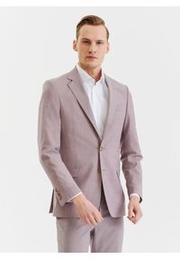 Pako Lorente - PAKO LORENTE – Gładka różowa marynarka garniturowa męska. Okazja: na komunię, na ślub cywilny, na wesele. Kolor: różowy. Materiał: wełna. Wzór: gładki. Styl: boho #10