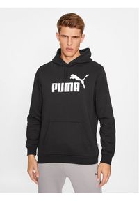 Puma Bluza Ess Big Logo 586686 Czarny Regular Fit. Kolor: czarny. Materiał: syntetyk, bawełna
