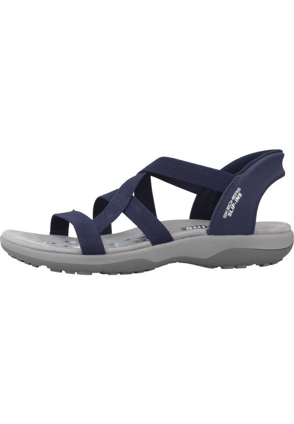 skechers - Sandały Skechers Model Reggae Slim Kolor Niebieski. Kolor: niebieski. Materiał: tkanina. Sezon: lato