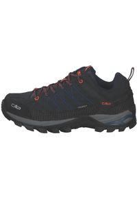 Buty trekkingowe męskie CMP Rigel Low. Zapięcie: sznurówki. Kolor: niebieski, pomarańczowy, wielokolorowy. Materiał: guma, syntetyk, materiał, skóra. Szerokość cholewki: normalna. Sport: turystyka piesza