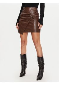 Guess Spódnica skórzana W4BD61 WGIK0 Brązowy. Kolor: brązowy. Materiał: skóra #1