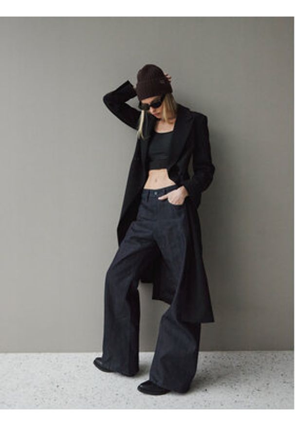 G-Star RAW - G-Star Raw Jeansy Contor 3D D27690-D315 Granatowy Wide Leg. Kolor: niebieski