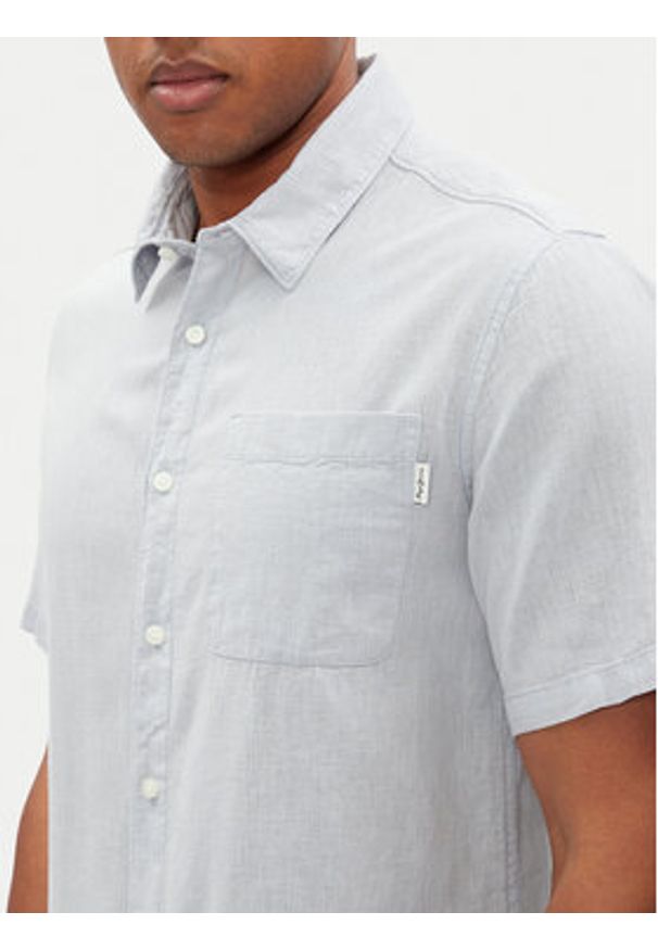 Pepe Jeans Koszula Amaro PM308847 Niebieski Regular Fit. Kolor: niebieski. Materiał: bawełna