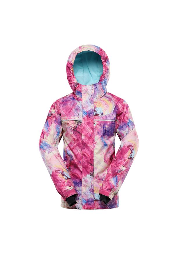 ALPINE PRO - Kurtka dziecięca narciarska 10.000 Alpine Pro Kiwero. Kolor: różowy. Sezon: zima. Sport: narciarstwo