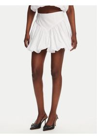BARDOT Spódnica mini Lissett Poplin 59796SB Biały Regular Fit. Kolor: biały. Materiał: bawełna