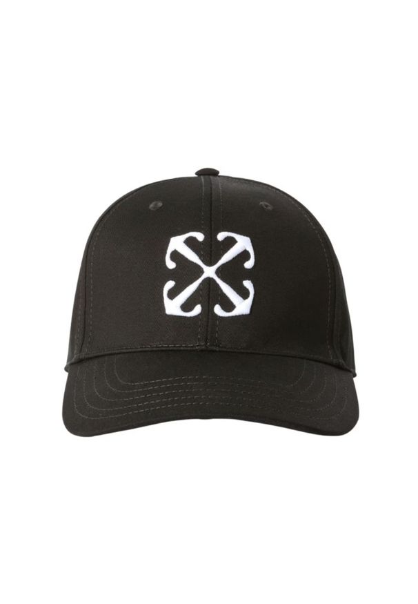 OFF-WHITE Czapka z daszkiem Arrow. Kolor: czarny