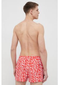 Calvin Klein szorty kąpielowe kolor czerwony. Kolor: czerwony. Materiał: tkanina, włókno, materiał #4