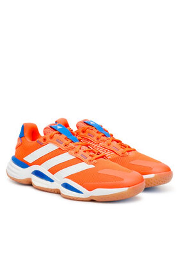 Adidas - adidas Buty halowe Stabil 16 Indoor JP7274 Pomarańczowy. Kolor: pomarańczowy. Materiał: materiał