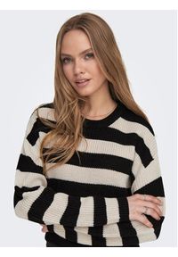 only - ONLY Sweter Malavi 15284453 Czarny Regular Fit. Kolor: czarny. Materiał: syntetyk