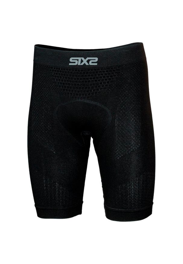 SIXS - Szorty rowerowa Free Short. Kolor: czarny. Materiał: skóra. Sport: kolarstwo
