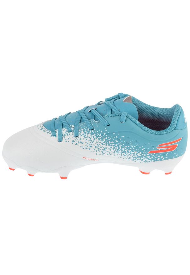 skechers - Buty piłkarskie korki chłopięce, Razor 1.5 Jr Youth FG. Kolor: biały. Sport: piłka nożna