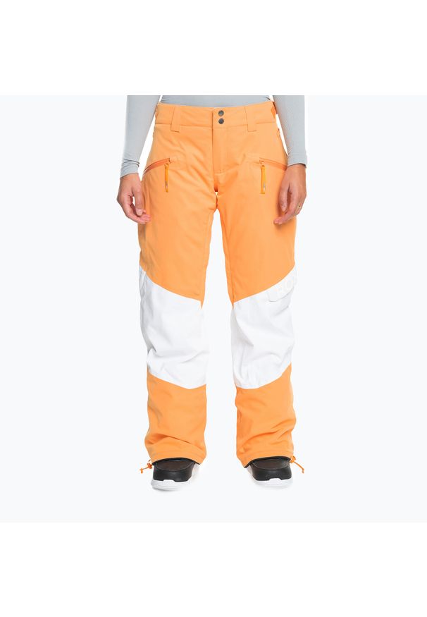 Roxy - Spodnie snowboardowe damskie ROXY Chloe Kim Woodrose. Kolor: pomarańczowy. Sezon: zima. Sport: snowboard
