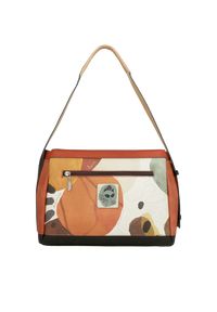 Pomarańczowa Oryginalna Listonoszka Damska Anekke Seria Alma. Kolor: pomarańczowy. Wzór: aplikacja. Dodatki: z breloczkiem. Materiał: zdobione. Styl: casual, elegancki. Rodzaj torebki: na ramię #10