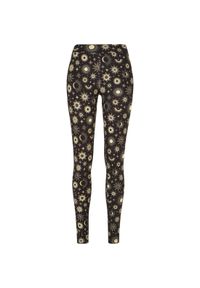 Legging duże rozmiary damskie Urban Classics Soft AOP. Kolor: czarny. Wzór: nadruk #1