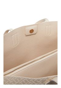 TOMMY HILFIGER - Tommy Hilfiger Torebka Th Distinct Tote Mono AW0AW17195 Beżowy. Kolor: beżowy. Materiał: skórzane #3
