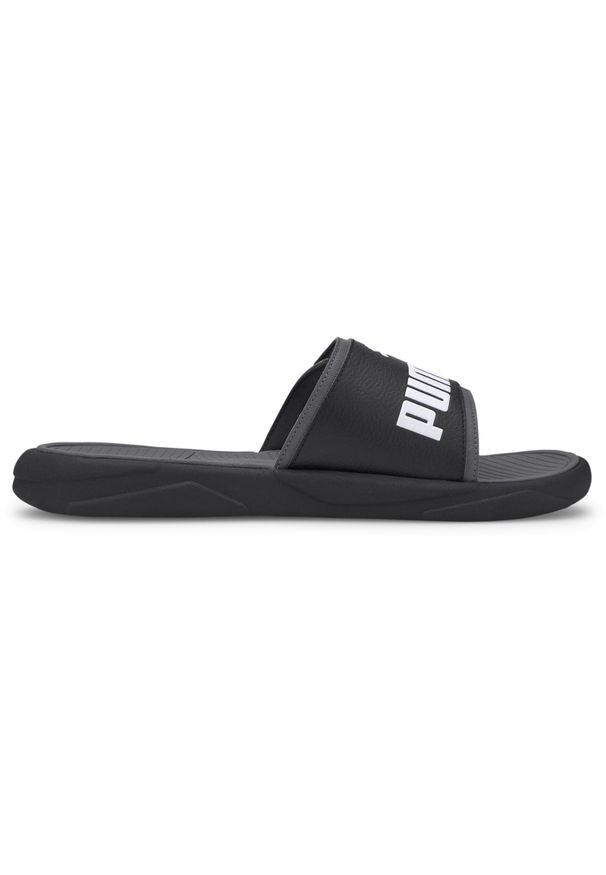 Puma Klapki Royalcat Comfort 37228001. Okazja: na plażę. Kolor: czarny. Materiał: skóra ekologiczna, materiał. Styl: sportowy