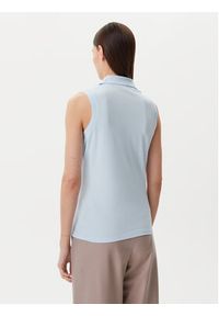 Lacoste Polo PF5445 Błękitny Slim Fit. Typ kołnierza: polo. Kolor: niebieski. Materiał: bawełna