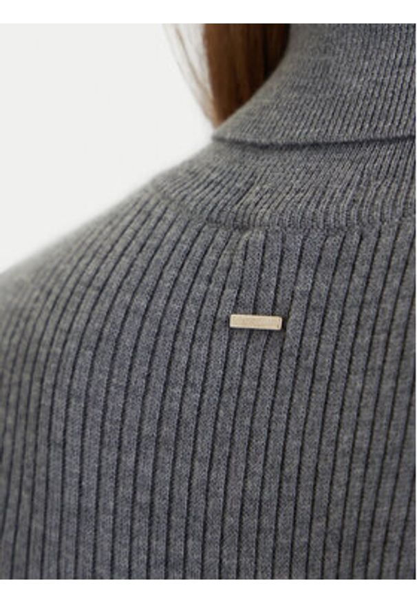 BOSS Sukienka dzianinowa Forbini 50548520 Szary Regular Fit. Kolor: szary. Materiał: wełna