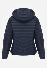 Born2be - Granatowa Klasyczna Kurtka Przejściowa z Pikowaniem i Odpinanym Kapturem Pretiella. Okazja: na spacer, na co dzień. Kolor: niebieski. Materiał: jeans, nylon. Styl: klasyczny #6