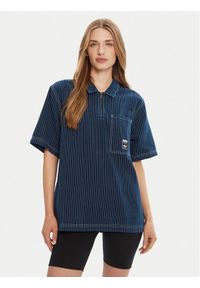 Adidas - adidas Polo Wabash JW0169 Granatowy Loose Fit. Typ kołnierza: polo. Kolor: niebieski. Materiał: bawełna