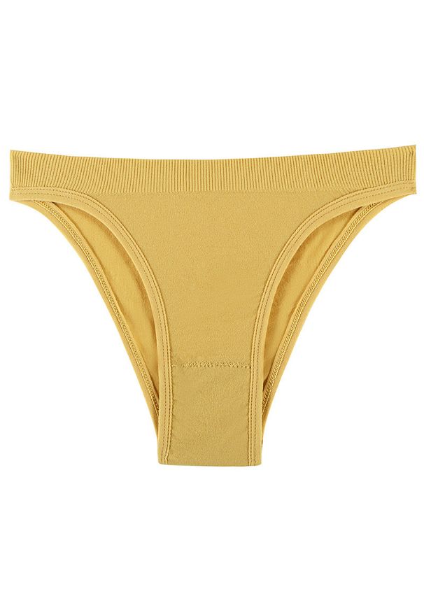 Intica - Tanga z cienkimi paskami niewidoczne pod odzieżą Devinne. Kolor: żółty. Materiał: tkanina, materiał