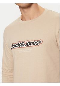 Jack & Jones Longsleeve Vesterbro 12266419 Beżowy Relaxed Fit. Kolor: beżowy. Materiał: bawełna. Długość rękawa: długi rękaw #4