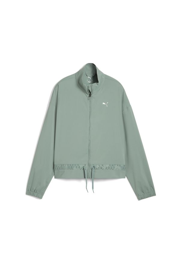 Puma - Damska kurtka LACE PUMA Green Moon. Typ kołnierza: kaptur. Kolor: zielony. Sport: turystyka piesza