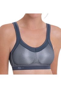 ANITA ACTIVE - Stanik do biegania Momentum z wysoki poziomem podtrzymywania. Kolor: szary. Materiał: poliester, elastan, poliamid. Sport: bieganie