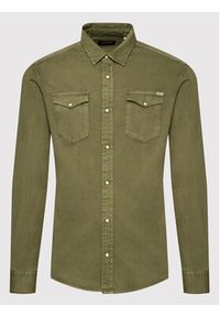 Jack & Jones - Jack&Jones Koszula Sheridan 12138115 Zielony Slim Fit. Kolor: zielony. Materiał: bawełna