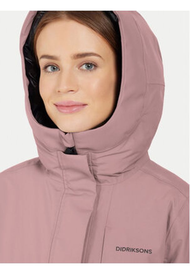 Didriksons Parka Leya 504846 Różowy Relaxed Fit. Kolor: różowy. Materiał: syntetyk
