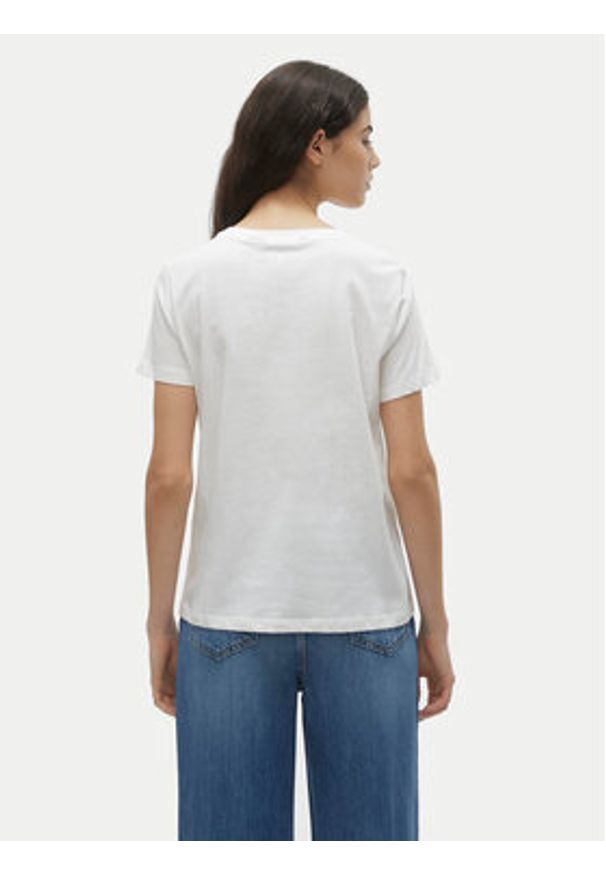 Vero Moda T-Shirt Odessa 10308688 Biały Regular Fit. Kolor: biały. Materiał: bawełna