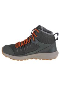 columbia - Buty turystyczne męskie Columbia Trailstorm Mid Waterproof Omni Heat. Wysokość cholewki: za kostkę. Zapięcie: sznurówki. Kolor: wielokolorowy, pomarańczowy, żółty, brązowy, szary. Materiał: guma, syntetyk, tkanina, materiał. Szerokość cholewki: normalna. Technologia: Omni-Heat (Columbia)