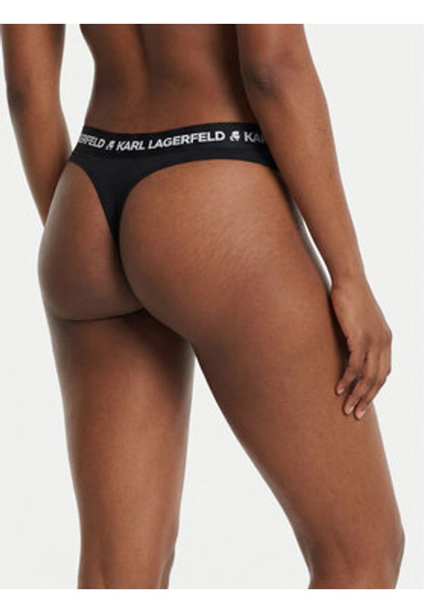 Karl Lagerfeld - KARL LAGERFELD Stringi A1W47008 Czarny. Kolor: czarny. Materiał: lyocell