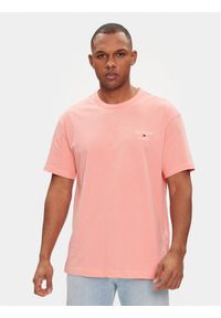 Tommy Jeans T-Shirt DM0DM18872 Różowy Regular Fit. Kolor: różowy. Materiał: bawełna #1