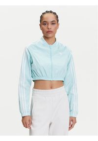 Adidas - adidas Bluza adicolor Teamgeist JD0267 Turkusowy Slim Fit. Kolor: turkusowy. Materiał: syntetyk