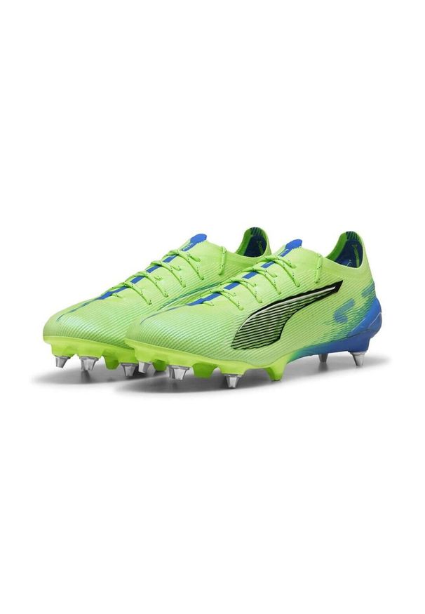 Buty piłkarskie Puma Ultra. Kolor: wielokolorowy, niebieski, żółty, zielony. Materiał: materiał, syntetyk. Sport: piłka nożna