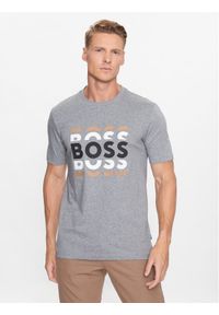 BOSS - Boss T-Shirt 50495735 Szary Regular Fit. Kolor: szary. Materiał: bawełna #1