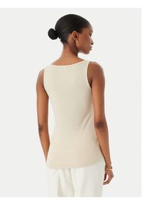 Morgan Top 251-DIDOA Beżowy Slim Fit. Kolor: beżowy. Materiał: wiskoza #3