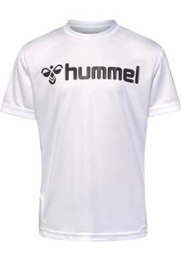 Hummel Koszulka poliestrowa sportowa Poly Logo Jersey Kids. Kolor: biały. Materiał: jersey, poliester