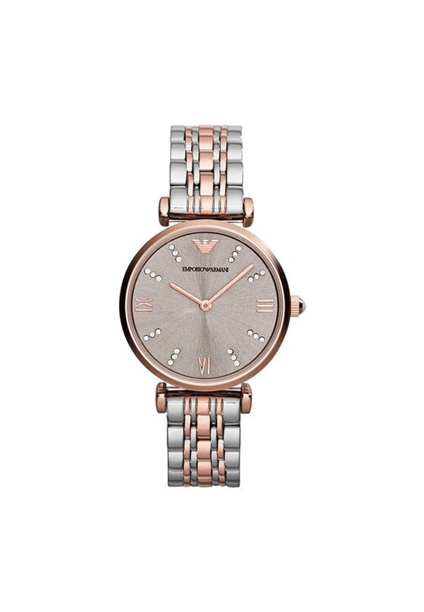 Zegarek Emporio Armani. Kolor: srebrny