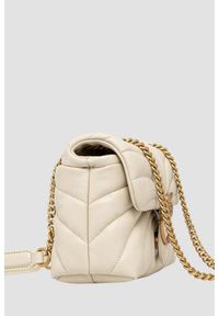Pinko - PINKO Biała torebka Love Puff Mini CL. Kolor: biały. Materiał: skórzane, pikowane. Styl: elegancki #3