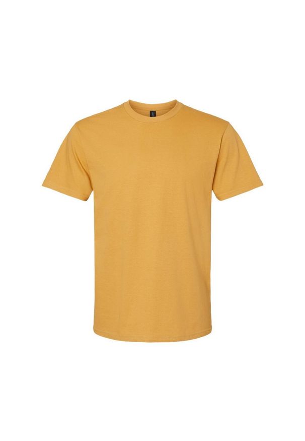 GILDAN - Koszulka Unisex Dla Dorosłych Softstyle Midweight. Kolor: żółty. Materiał: bawełna. Sport: turystyka piesza