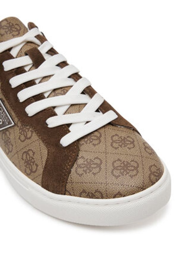 Guess Sneakersy FMTTO3 ELL12 Beżowy. Kolor: beżowy. Materiał: skóra