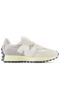 Buty New Balance U327WRB - beżowe. Okazja: na co dzień. Zapięcie: sznurówki. Kolor: beżowy. Materiał: materiał, zamsz, prążkowany, guma, skóra. Szerokość cholewki: normalna #1